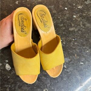 Candie's Mustard Yellow Mules